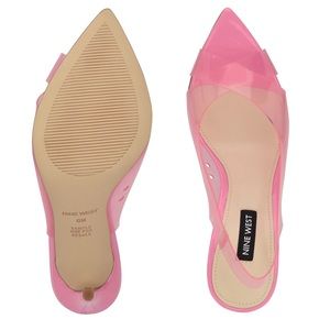 Polka Slingback Heeled Sandals